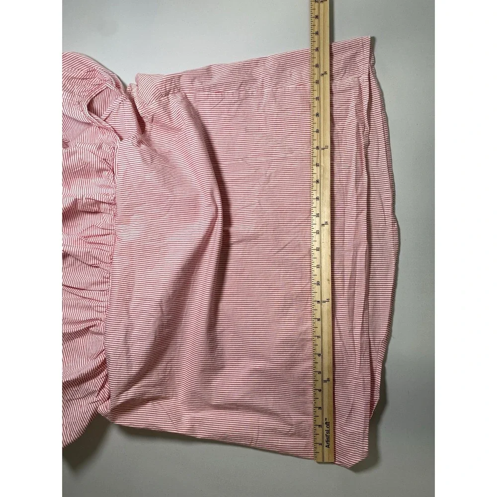 Michael Kors Womens Tiered Peplum Shirt Size XL Girl Next Door‎ Coastal Vacation